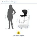 Ver imagem 4 de Kit 6 Banquetas Alta com Encosto Flash Preto