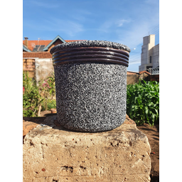 Kit Vaso de Barro Areia Terrilho 16cm Mesclado - 7