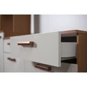 Ver imagem 3 de Balcão de Cozinha C/ Tampo Essência C/ 3 Portas e 1 Gaveta 120cm Freijo/white Laca - Genialflex