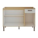 Ver imagem 2 de Balcão de Cozinha C/ Tampo Essência C/ 3 Portas e 1 Gaveta 120cm Freijo/white Laca - Genialflex
