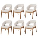 Ver imagem 1 de Kit 06 Cadeiras de Jantar e Estar Living Estofada Lince L02 Linho Cru - Lyam Decor