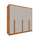 Ver imagem 2 de Guarda Roupa Casal 6 Portas 6 Gavetas - Fortuna-cinamomo/off White - Tcil Móveis