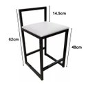 Ver imagem 2 de Banqueta Baixa Quadrada para Cozinha Bar Balcão:branca