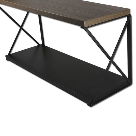 2 Suportes de Aço para Prateleira Suspensa Estilo Industrial em X