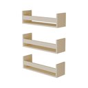 Ver imagem 3 de Kit 3 Prateleiras Porta Brinquedos Bege Claro 50 X 12cm Suporte Invisivel