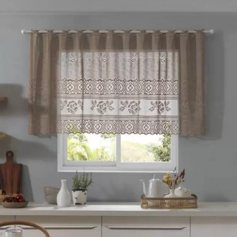 Cortina Vitro Renda Valencia Desert Lisa 2,00larg X0,80 Alt