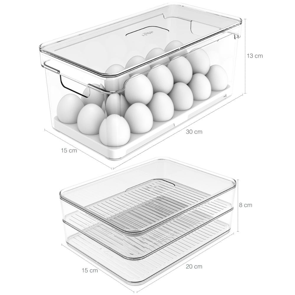 Kit 6 Organizadores de Geladeira Clear Fresh Porta Frutas Legumes Porta Frios e Porta Ovos ou - 5