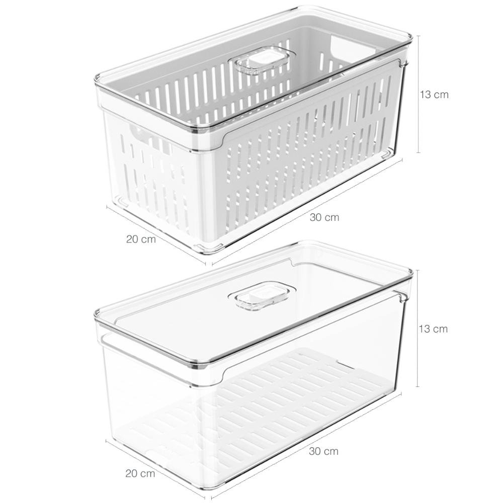 Kit 6 Organizadores de Geladeira Clear Fresh Porta Frutas Legumes Porta Frios e Porta Ovos ou - 4