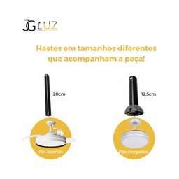Plafon Ventilador de Teto Pás Retráteis Plus com Controle Remoto Bivolt - 4