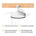 Ver imagem 7 de Plafon Ventilador de Teto Pás Retráteis Plus com Controle Remoto Bivolt