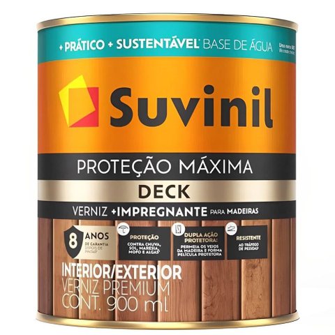 Verniz Proteção Máxima Deck Brilhante Natural 0,9 Litro - 50739837 - Suvinil