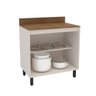 Balcão de Cozinha 80 Cm Koya 2 Portas Creme - Politorno - 2