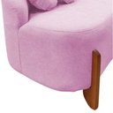 Ver imagem 7 de Namoradeira Sofá Feijão Moscou 130cm Orgânica Couro Rosa Bebê