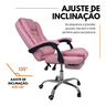 Cadeira de Escritório Presidente Soft Ergonômica Apoio para Pés - Rosa - 2 - 4
