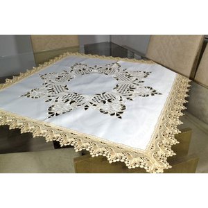 Toalha de Centro Toulouse Bege Arte & Tear Caminho de Mesa Bordado