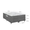 Ver imagem 3 de Cama Box Casal Bipartido + Colchão D33 One Face - Suede Cinza