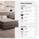 Ver imagem 2 de Cama Box Casal Bipartido + Colchão D33 One Face - Suede Cinza