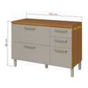 Ver imagem 3 de Balcão Princesa 2 Portas 3 Gavetas Nesher