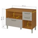 Ver imagem 2 de Balcão Princesa 2 Portas 3 Gavetas Nesher