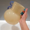 Ver imagem 6 de Vaso Decorativo Enfeite Casa Vidro 21x17x17cm Marfim