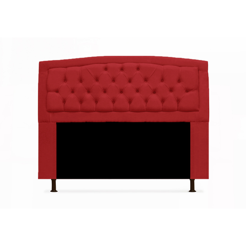 Cabeceira Geovana Para Cama Box Solteiro 90 cm Suede Vermelho - LM DECOR