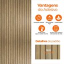 Ver imagem 4 de Papel de Parede Adesivo Vinilico Ripado Decor Premium Carvalho Europeu 500x60cm