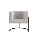 Ver imagem 2 de Kit 2 Poltronas + Sofá 2 Lugares Base de Metal Black Balaqui Bege
