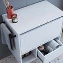 Ver imagem 3 de Gabinete para Banheiro 01 Porta 01 Gaveta 60cm Branco Proddy