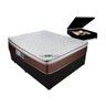 Cama Box Casal Com Baú + Colchão Luckspuma Molas Ensacadas Caribe 138x188:Preto - 1