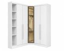 Ver imagem 1 de Guarda-Roupa Modulado de Canto Oblíquo Reflecta com LED 5 Portas e Cantoneira 100% MDF Cairo