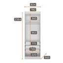 Ver imagem 4 de Guarda-Roupa Modulado de Canto Oblíquo Reflecta com LED 5 Portas e Cantoneira 100% MDF Cairo