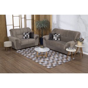Kit Sala Tapete 2,00 X 1,45 + 4 Capas de Almofada Jacquard Luxo Macio Emborrachado Antiderrapante Es