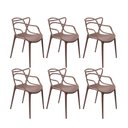 Ver imagem 1 de Kit 6 Cadeiras Allegra Marrom Fendi
