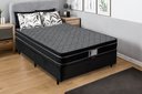 Ver imagem 1 de Cama Box Baú Casal 138x188x62 Molas Ensacadas D28 Euro Pillow Montreal Preto - Sofá Casa