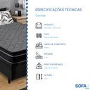 Ver imagem 7 de Cama Box Baú Casal 138x188x62 Molas Ensacadas D28 Euro Pillow Montreal Preto - Sofá Casa
