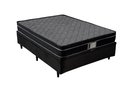 Ver imagem 3 de Cama Box Baú Casal 138x188x62 Molas Ensacadas D28 Euro Pillow Montreal Preto - Sofá Casa