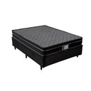 Ver imagem 3 de Cama Box Baú Casal 138x188x62 Molas Ensacadas D28 Euro Pillow Montreal Preto - Sofá Casa