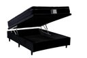 Ver imagem 2 de Cama Box Baú Casal 138x188x62 Molas Ensacadas D28 Euro Pillow Montreal Preto - Sofá Casa