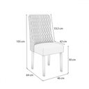 Ver imagem 3 de Mesa de Jantar 8 Lugares Tiffany com Vidro Canela/off White/amendoa - Kappesberg Jantar