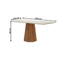 Ver imagem 4 de Mesa de Jantar 8 Lugares Tiffany com Vidro Canela/off White/amendoa - Kappesberg Jantar