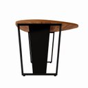 Ver imagem 6 de Mesa Orgânica 1,83m x 1,00m para Reunião com Pés em Metal F5 Office Marrom/Nogal com Preto