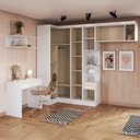Ver imagem 5 de Guarda-Roupa Infantil Modulado 6 Peças Infinity Branco/Line/Blush