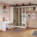 Ver imagem 5 de Guarda-Roupa Infantil Modulado 6 Peças Infinity Branco/Blush