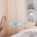Ver mais imagens de Guarda-Roupa Infantil Modulado 6 Peças Infinity Branco/Line/Blush
