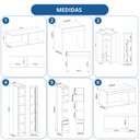 Ver imagem 3 de Guarda-Roupa Infantil Modulado 6 Peças Infinity Branco/Line/Blush