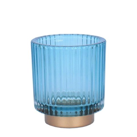 Vasinho Perkins g Azul - 8,5 x 8,5 x 10 cm (Vidro) | Casa Del Grande