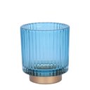 Ver imagem 1 de Vasinho Perkins g Azul - 8,5 x 8,5 x 10 cm (Vidro) | Casa Del Grande