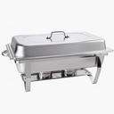 Ver imagem 4 de Rechaud Rm Retangular em Aço Inox Banho Maria com 1 Cuba e Fogareiro 11 L Buffet