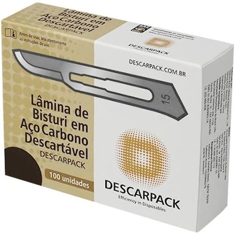 Lamina de Bisturi N15 Descarpack 100 Unidades