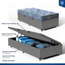 Ver imagem 5 de Cama Box Baú com Colchão Gazin de Espuma D20 Supreme Solteiro 78cm